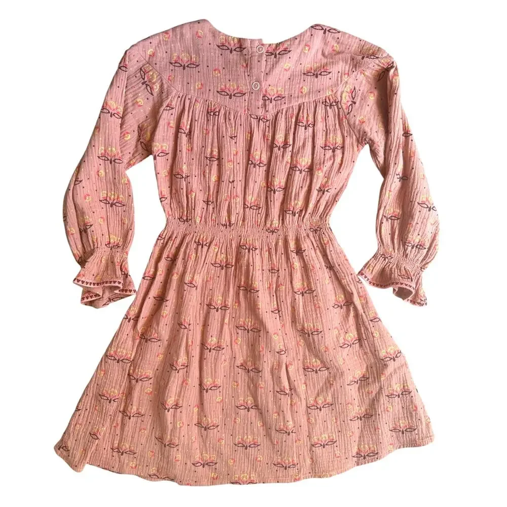 Louise Misha Lania Dress in Sienna Peru Pink Cotton Size 6 Years